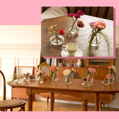 Bud Vases Set of 12, Clear Glass Bud Vase in Bulk, Small Vases for Centerpiece Mini Modern Flower Vase Transparent, Wedding Party Table Home Decor