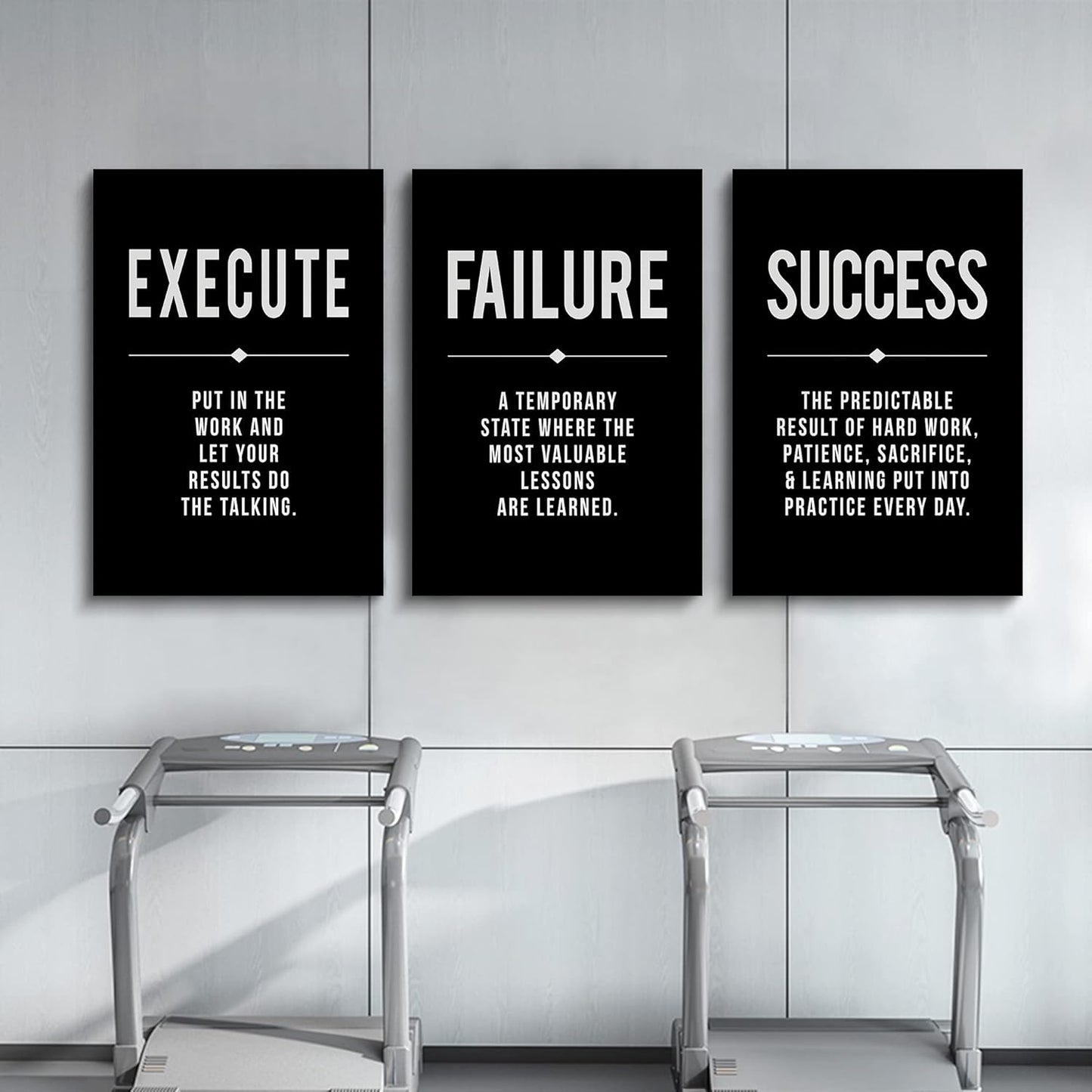 Inspirational Canvas Painting Wall Art -EPHANY ART,Mindset Quotes Prints, Success Framed Entrepreneur Poster Positive Quotes Wall Poster for Home Office Workplace (M-3pcs,12x16inchx3pcs)