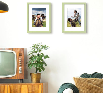 upsimples 8x10 Picture Frame, Display Pictures 5x7 with Mat or 8x10 Without Mat, Wall Hanging Photo Frame, Black, 1 Pack - Colors B