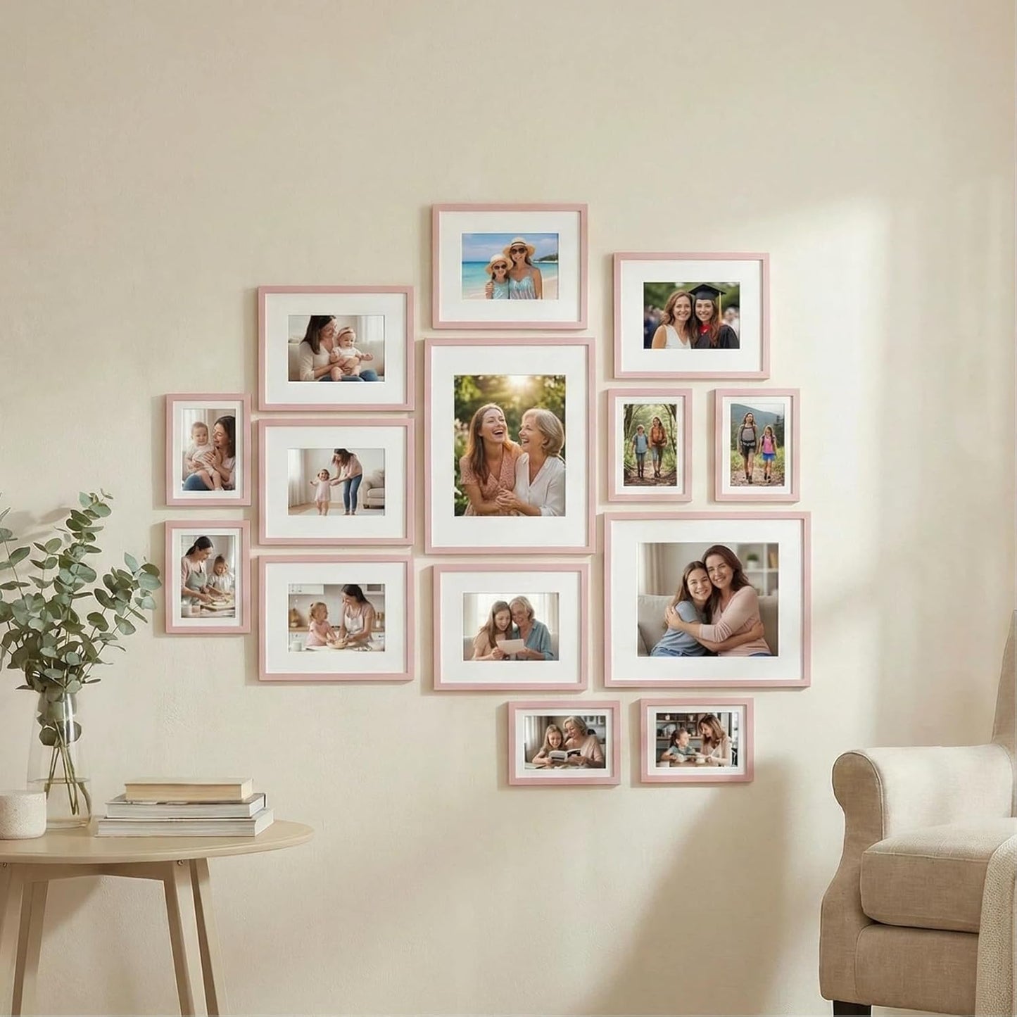 Giftgarden 14 Pack Black Picture Frames Set, 2pcs 11x14 Matted for 8x10, 6pcs 8x10 Matted for 5x7, 6pcs 5x7 Matted for 4x6, Gallery Frame Collage for Wall or Tabletop Display