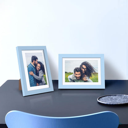 upsimples 8x10 Picture Frame, Display Pictures 5x7 with Mat or 8x10 Without Mat, Wall Hanging Photo Frame, Black, 1 Pack - Colors A