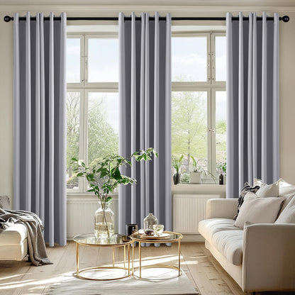 MIULEE Blackout Curtains for Bedroom Living Room 2 Panels, Thermal Insulated Room Darkening Drapes Grommet Noise Reducing Light Blocking Window Treatments 63 Inches Long 40x63 Inch Black - Colors B