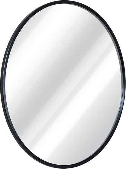 Gold Circle Wall Mirror 24 Inch Round Wall Mirror for Entryways, Washrooms, Living Rooms and More (Gold, 24")