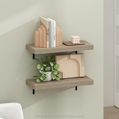 Furinno Rossi 5-Tier Wall Mount Floating Radial Corner Shelf, White