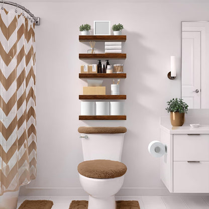 Sorbus Floating Shelves for Wall – 16 Inch Floating Shelf for Kitchen, Bedroom, Living Room, Bathroom, Home & Wall Decor - Mounted Bathroom Shelves with Invisible Brackets (Maple Wood, 2 Pack)