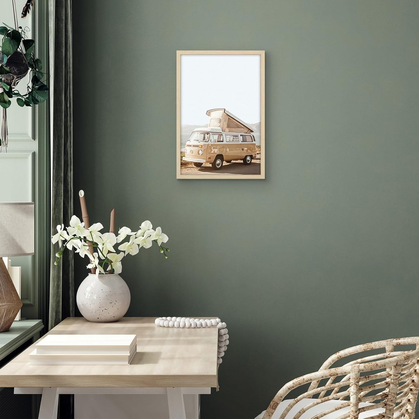 Americanflat 24x36 Poster Frame with Polished Plexiglass - Streamline Collection - Thin Border Picture Frame for Wall Display - Hanging Hardware Included - Black - Colors B