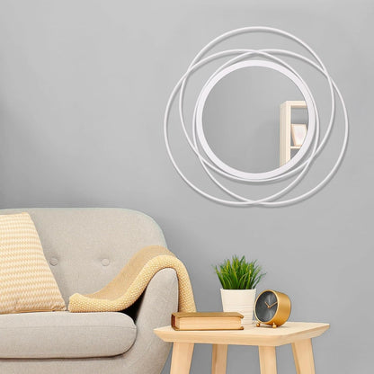 Gold Sunburst Mirrors for Wall Decorative Metal Round Art Mirrors Large Wall Decor Hanging Mirror for Bathroom Bedroom Living Room Vanity Entryway 16"