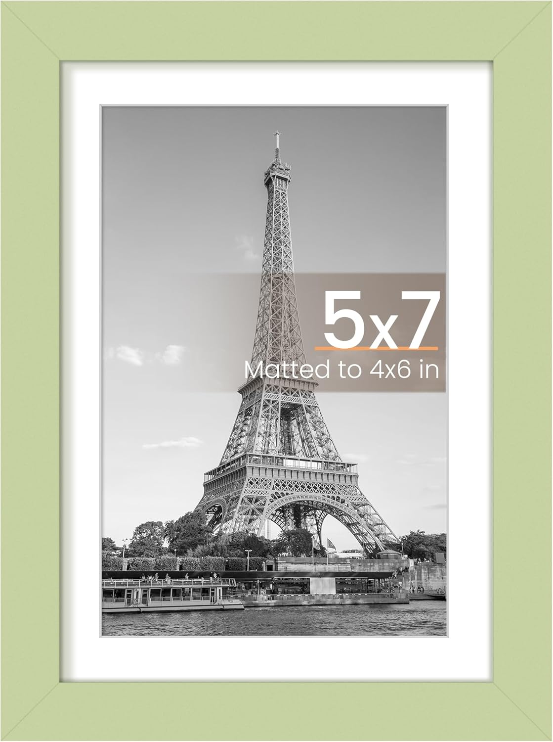 upsimples 8x10 Picture Frame, Display Pictures 5x7 with Mat or 8x10 Without Mat, Wall Hanging Photo Frame, Black, 1 Pack - Colors A