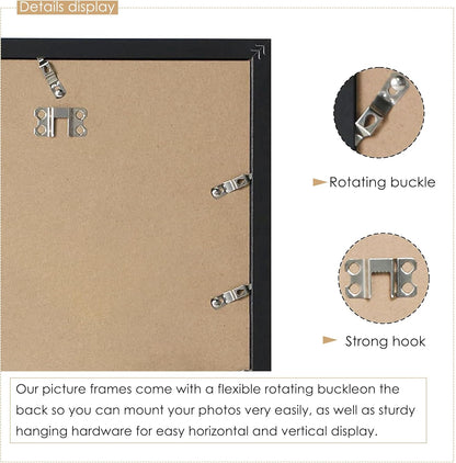 DUENPY 14x26 Collage Picture Frame 4x6 Collage Picture Frame Displays Twelve 4x6 inch Photos Available Horizontal Wall Mounting Display and Vertical Black - Colors A