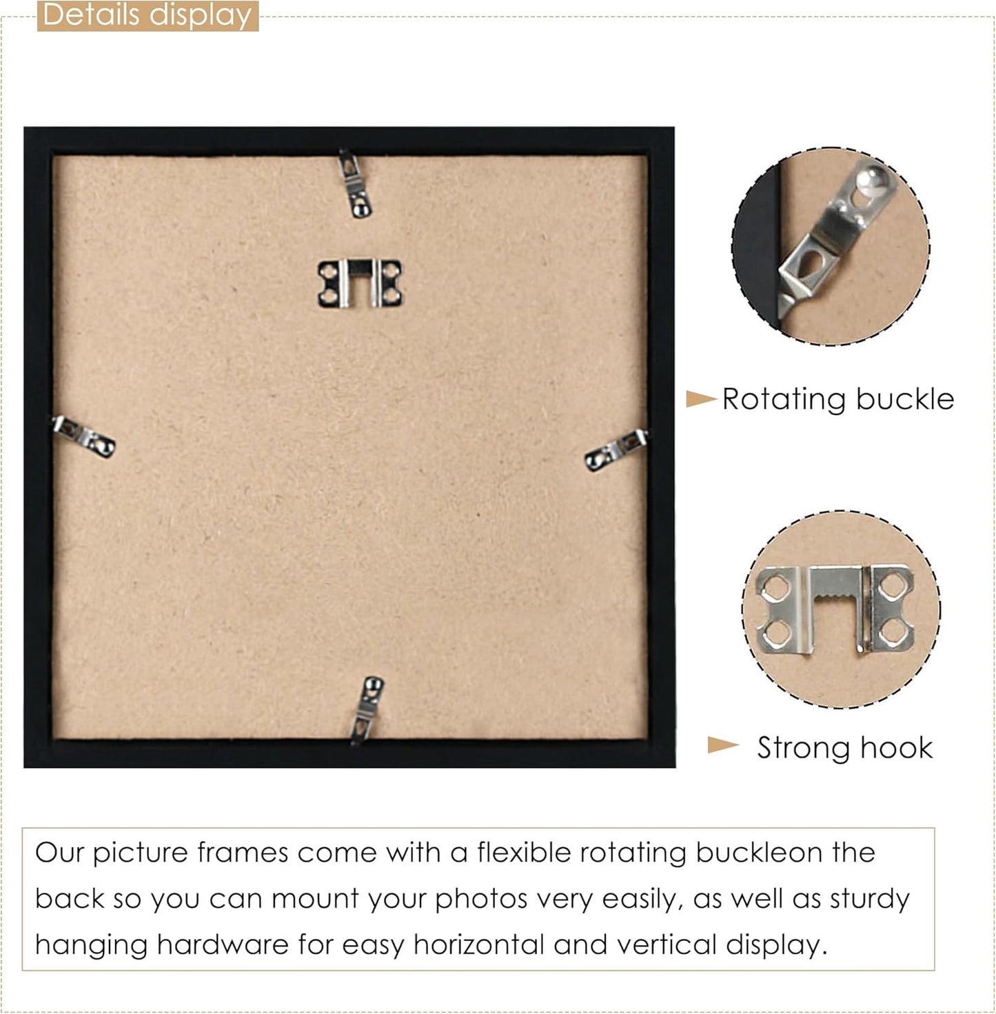 DUENPY 14x26 Collage Picture Frame 4x6 Collage Picture Frame Displays Twelve 4x6 inch Photos Available Horizontal Wall Mounting Display and Vertical Black - Colors A