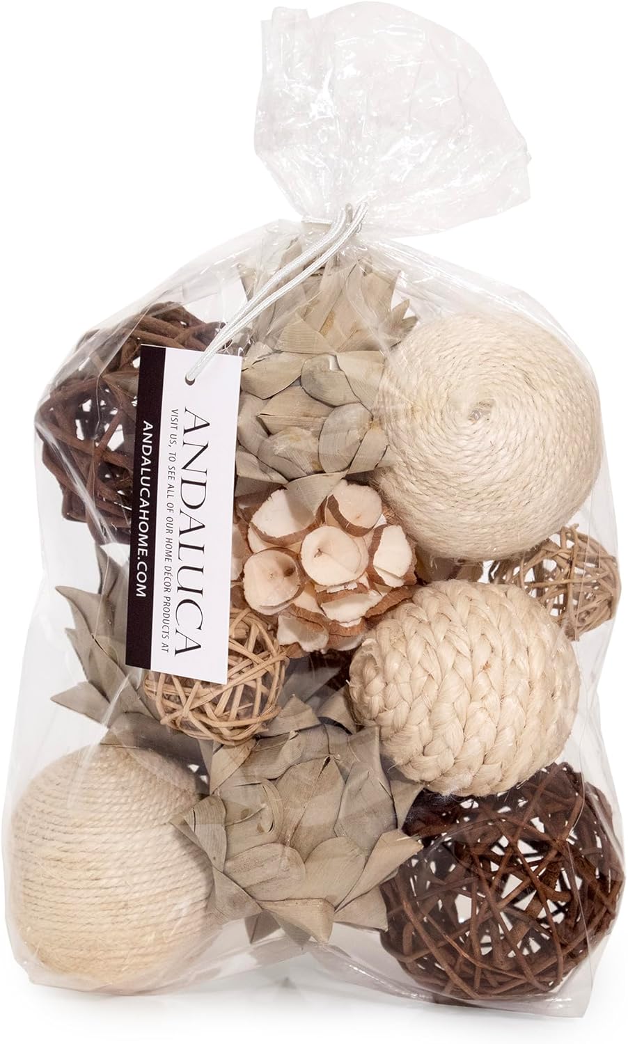 ANDALUCA Decorative Balls Bag Bowl Filler Home Decor (Beige)