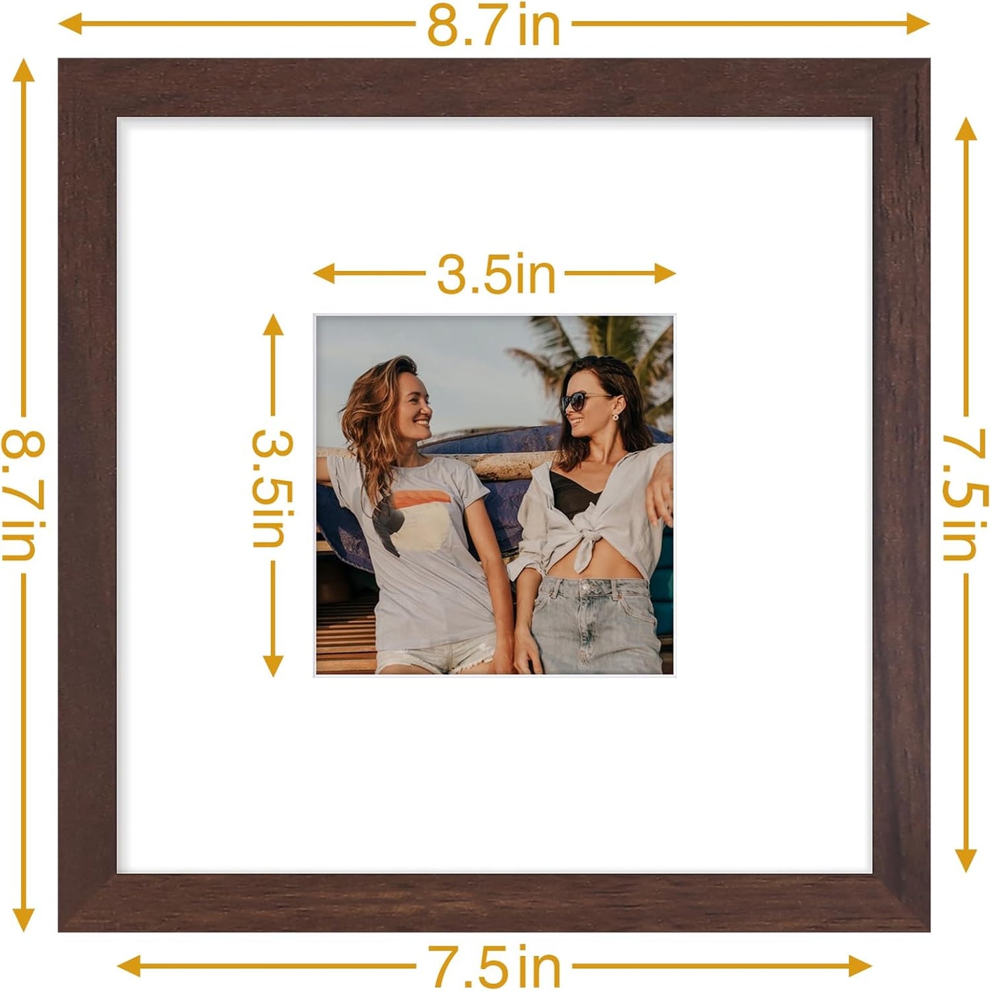 Vittanly 11x14 Picture Frame, Display Pictures 8x10 with Mat or 11x14 without Mat, Photo Frame for Wall Mounting, Black, 1 Pack - Colors B