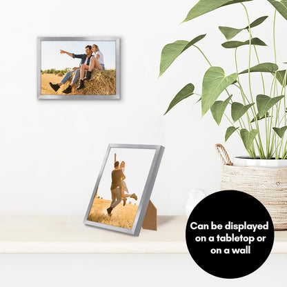 Americanflat 24x36 Poster Frame with Polished Plexiglass - Streamline Collection - Thin Border Picture Frame for Wall Display - Hanging Hardware Included - Black - Colors B