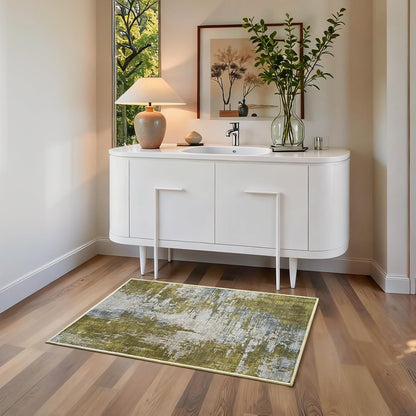 Ompaa 2x6 Rug Runners for Hallways Kitchen Runner Rug Non Slip Washable Grey Long Runner Rugs with Rubber Backing Soft Abstract Carpet Runner for Hallways, Kitchen, Bedroom, Bathroom, Entryway - Colors B