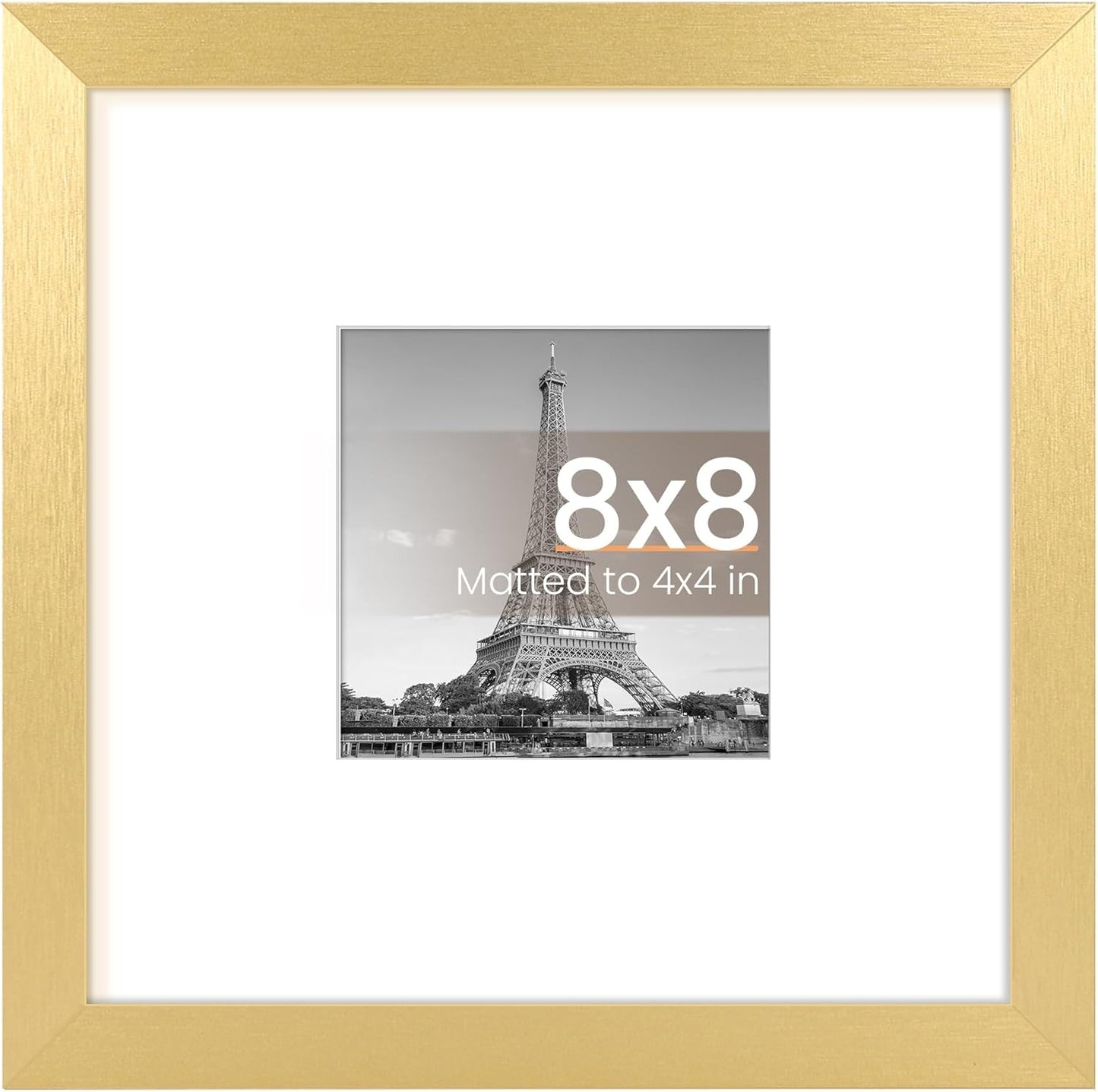 upsimples 8x10 Picture Frame, Display Pictures 5x7 with Mat or 8x10 Without Mat, Wall Hanging Photo Frame, Black, 1 Pack - Colors A