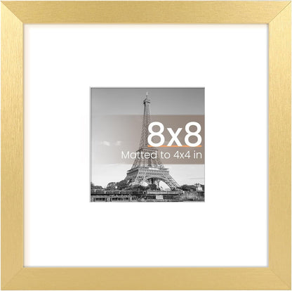 upsimples 8x10 Picture Frame, Display Pictures 5x7 with Mat or 8x10 Without Mat, Wall Hanging Photo Frame, Black, 1 Pack - Colors A