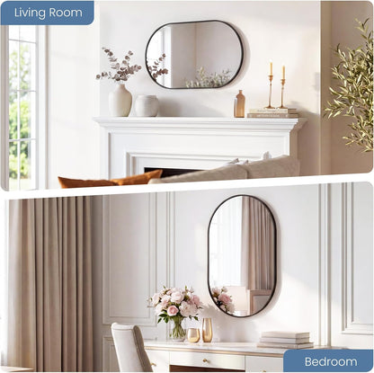 Sweetcrispy 20"x30" Arched Gold Bathroom Mirrors for Wall, Bathroom Mirrors for Over Sink, Metal Framed with HD Shatter-Proof Glass for Entryway, Living Room, Bedroom