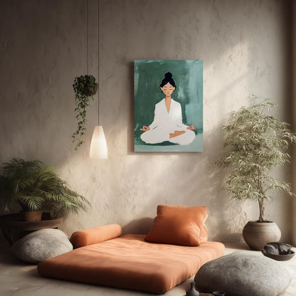 GELDSTEI Calm Zen Botanical Canvas Wall Art, White Lotus Blooming on Stones in Water Aesthetic Pictures, Yoga Spa Meditation Room Decor, Modern Spiritual Poster Prints for Zen Office Framed Set of 3, Each 12x16 Inch
