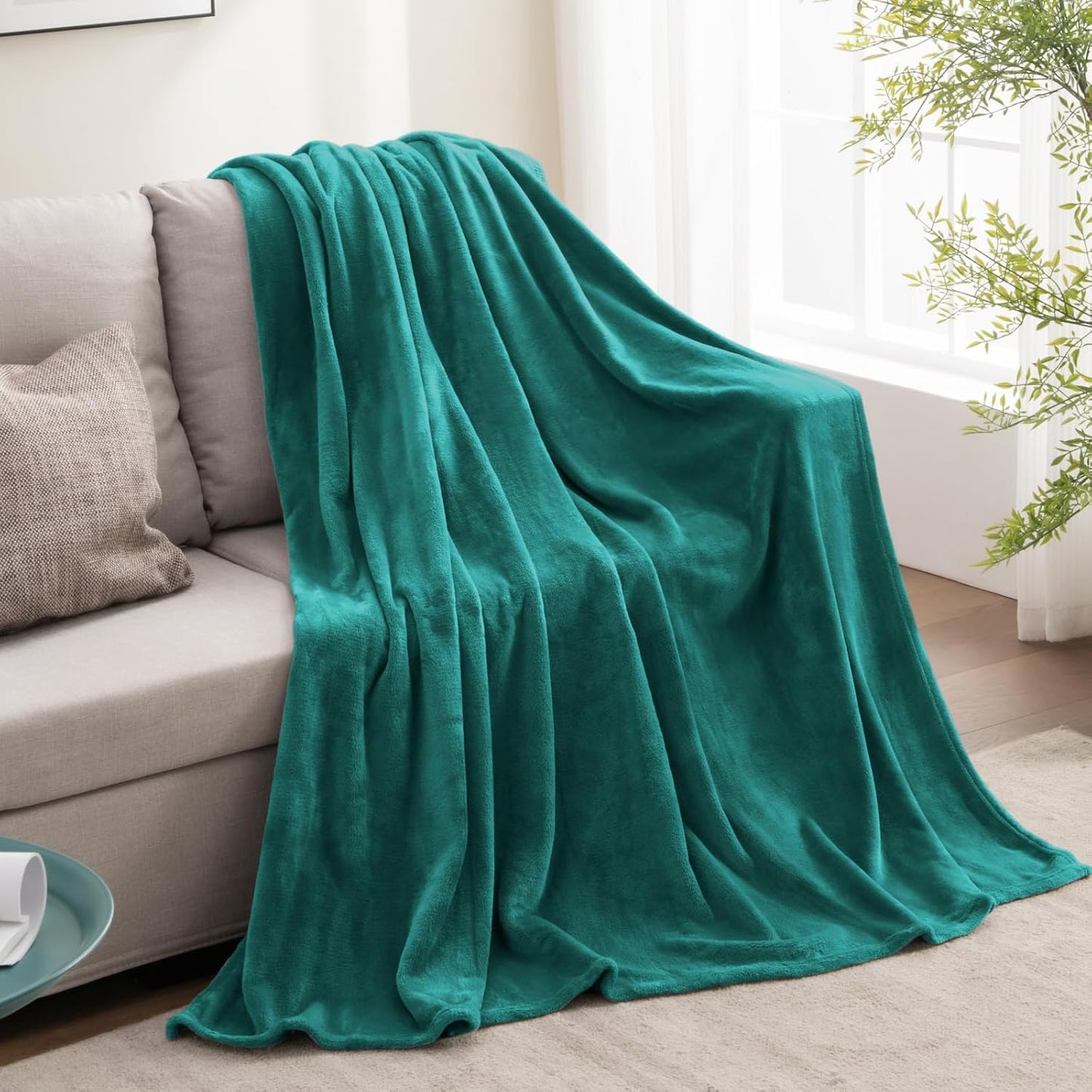 BEDELITE Fleece Blanket Black Throw Blankets for Couch & Bed, Luxury Plush Cozy Fuzzy Blanket 50x60 inches, Super Soft Warm Lightweight Throw Blanket for Travel Camping - Colors B