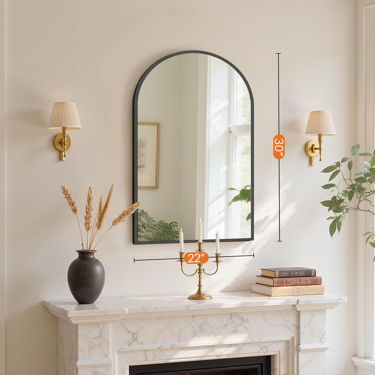 NEWBULIG Gold Round Wall Mirror 36 Inch, Bathroom Mirrors for Over Sink, Wall Decor for Bathroom, Entryway, Bedroom, Vanity