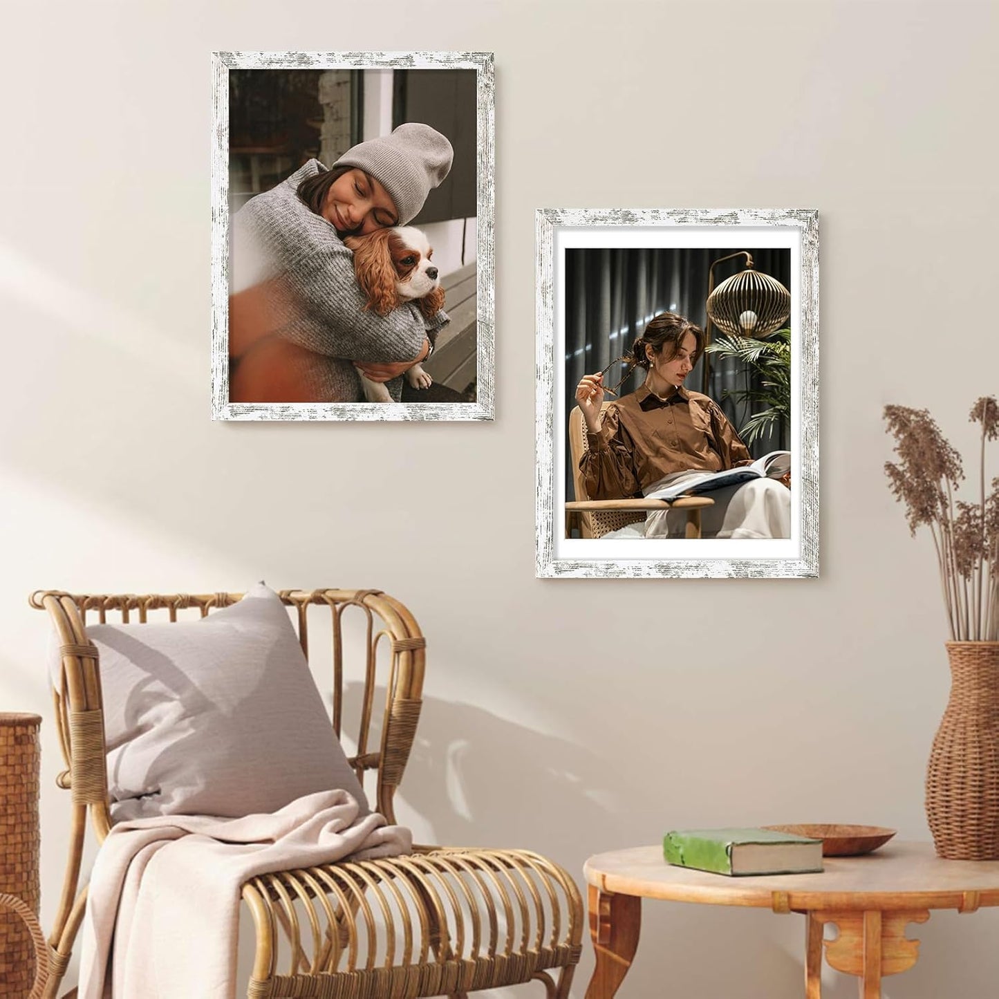 Vittanly 11x14 Picture Frame, Display Pictures 8x10 with Mat or 11x14 without Mat, Photo Frame for Wall Mounting, Black, 1 Pack - Colors B