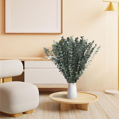 11 PCS Real Dried Eucalyptus Stem for Shower & Bathroom Decor - 17'' Large Natural Fresh Eucalyptus Leaves Hanging Plants, Shower Stuff Green Home Vase Decor, DIY
