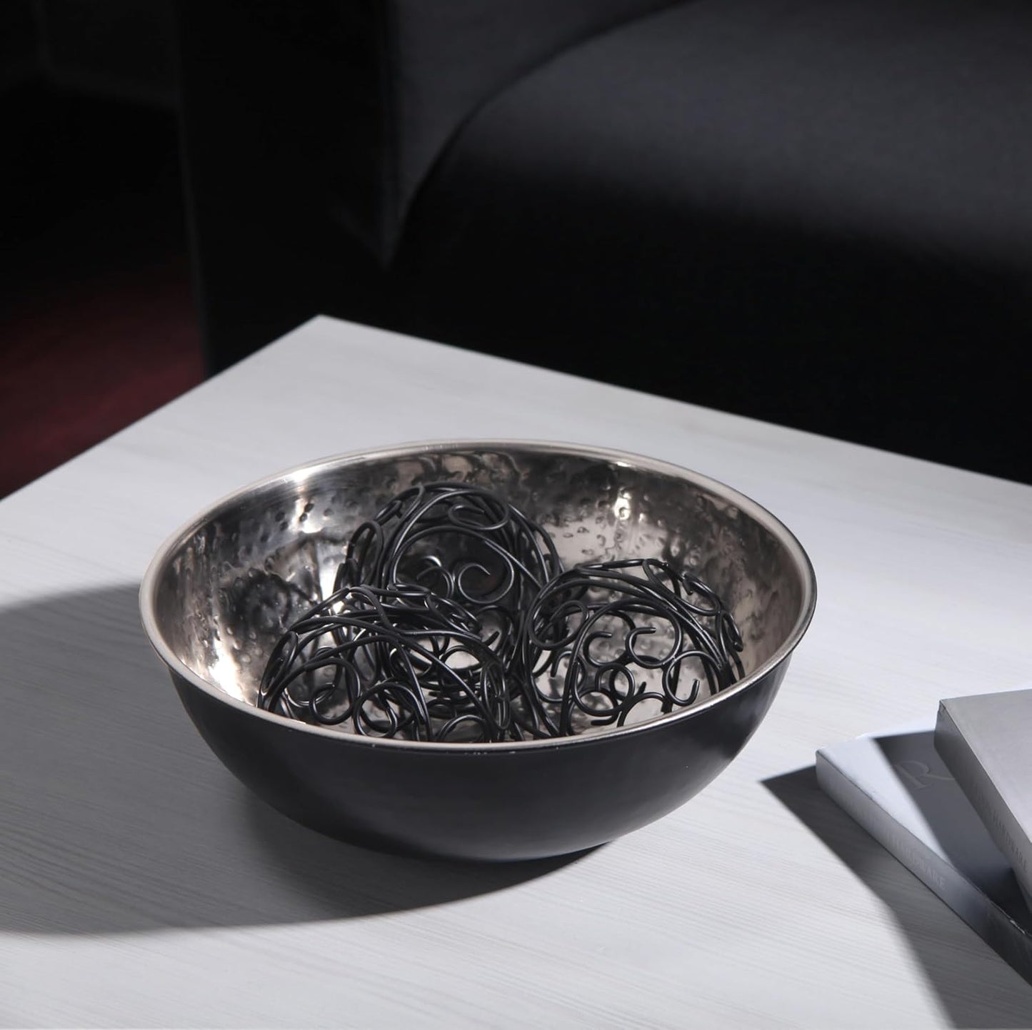 Hosley 5.75 Inch Diameter Silver Finish Metal Bowl, Ideal for Potpourri, LED Candles, Weddings, Special Events, Center Pieces, Craft. Use Decor to Coordinate O3