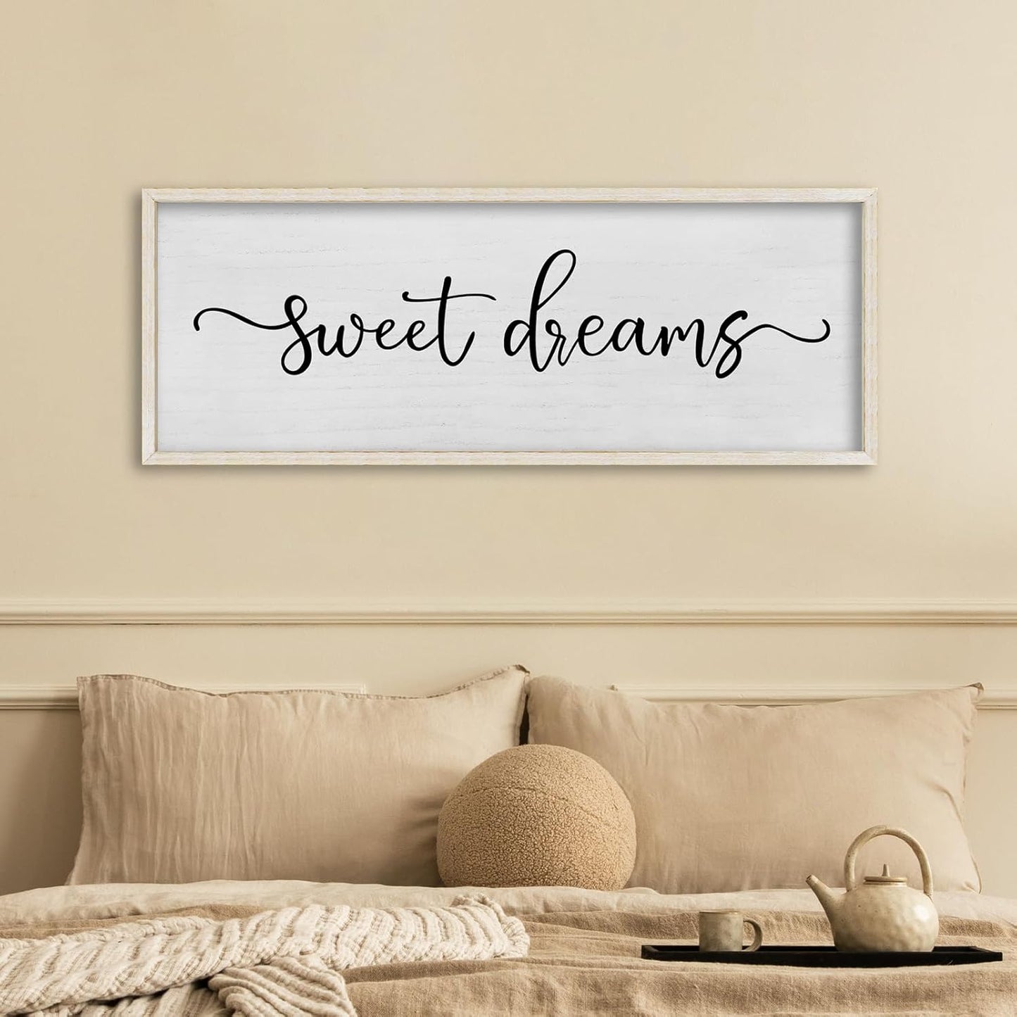 FZMHASLWW Gather Sign Wall Decor 32"×12" Large Wooden Framed for Dining Room Simple Home Kitchen Hanging Art (Wood)