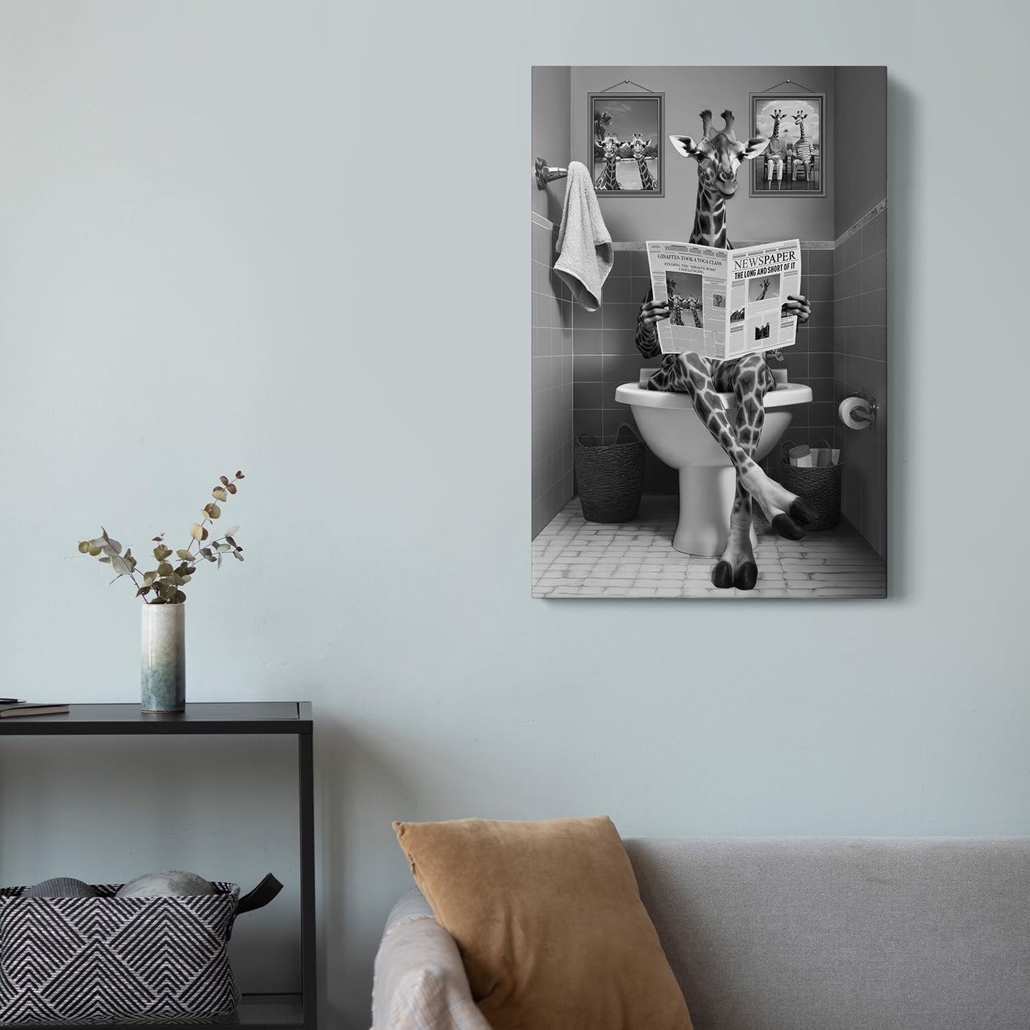 DIHSIEG 12x16 Canvas Wall Art funny bathroom wall art Print Poster Vintage Poster Frameless Floral Can be hung on the Wall Heal Your Heart poster Wall Art Canvas