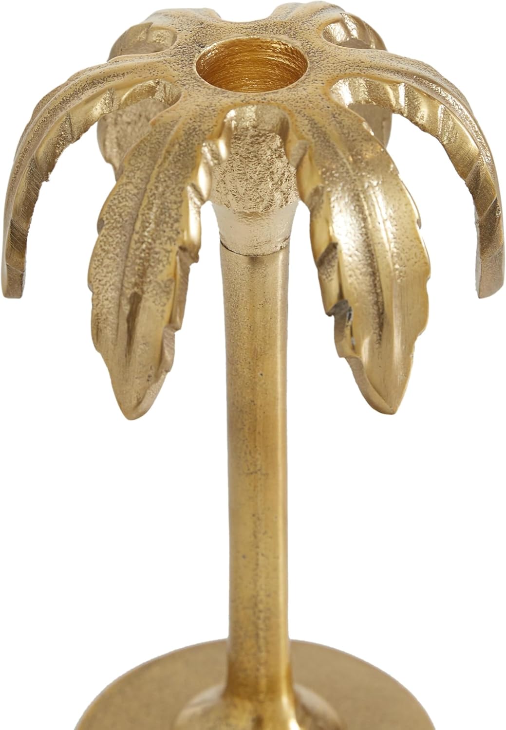 Deco 79 Metal Abstract Decorative Candle Holder Mushroom Inspired Candle Stand, Set of 2 Candlestick Holder 11", 14"H, Gold