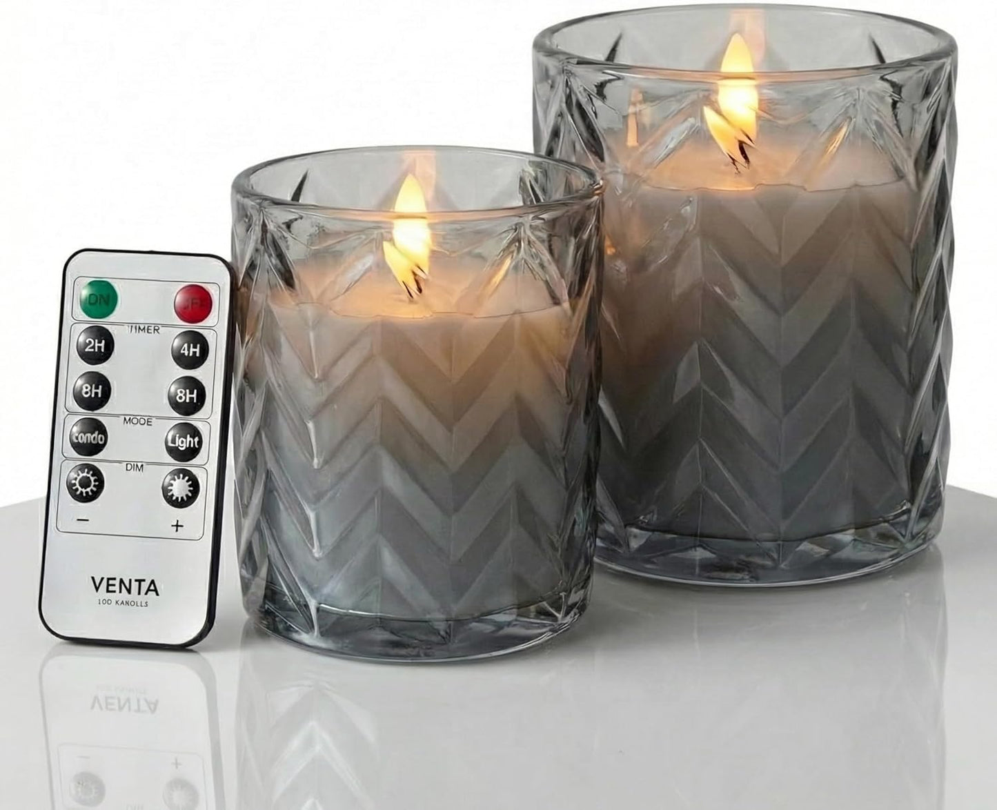 VENTA Set of 3 Warm Ivory Pillar Candles | Real Wax Battery Operated Candles with Flickering Flame | Timeless Year-Round Decor for Weddings, Mantels & Centerpieces