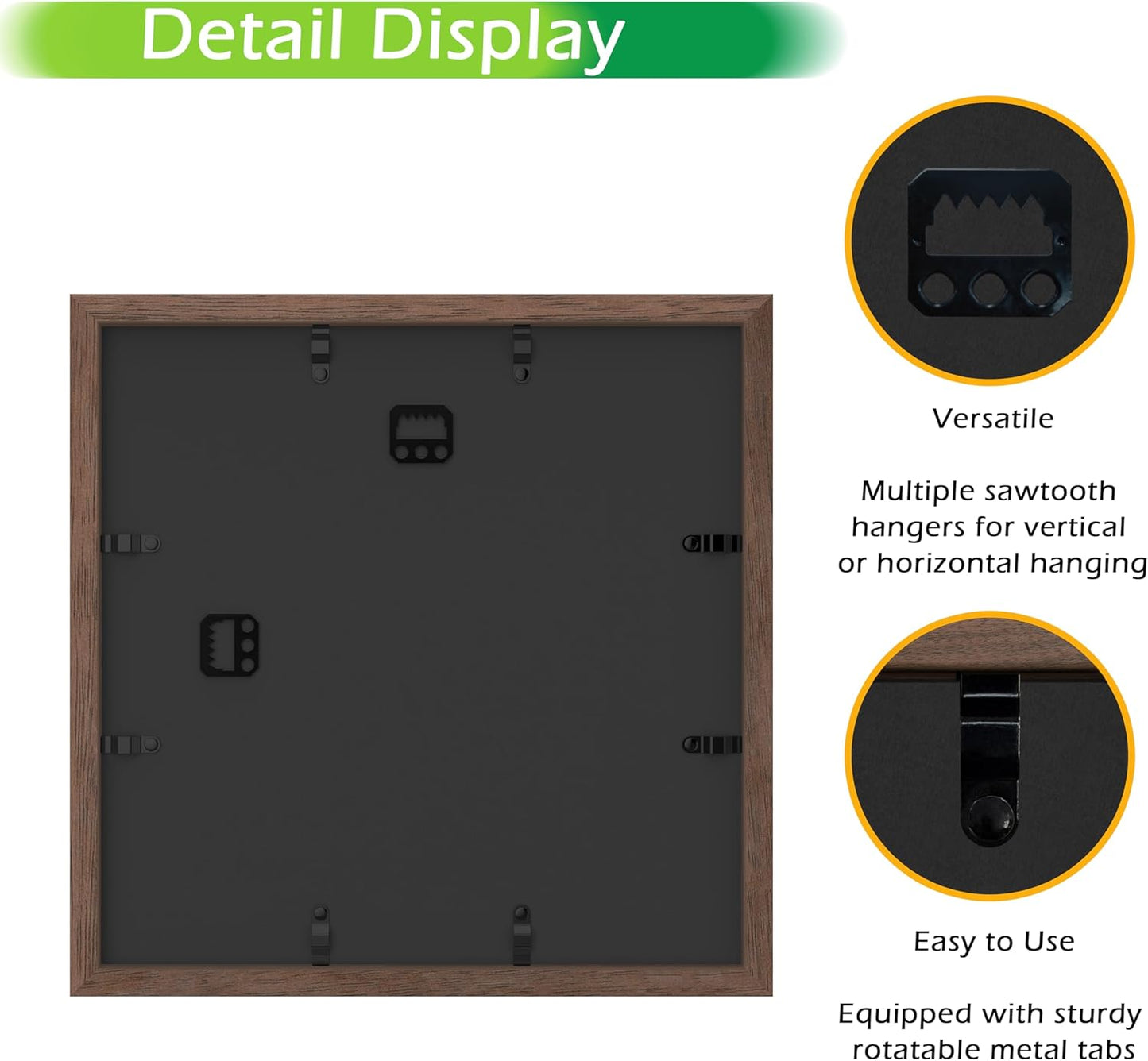 FrameWorks 11” x 14” Dark Oak Wooden Shadow Box Frame – Display Case with Soft Felt Back, Memory Box with Tempered Glass, Display Box with Elegant White Ball Push Pins, Wooden Flower Box