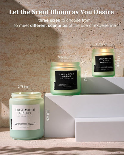 M&SENSE Eucalyptus & Mint Scented Jar Candle, Large 19.4oz Natural Soy Wax, 110-Hour Long Lasting Non-Toxic Clean Burning, Fresh Smelling Home Aromatherapy for Spa Stress Relief, Gifts for Men Women