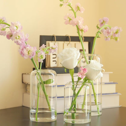 Glass Bud Vases Set of 24, Clear Flower Vase for Centerpieces, Small Vases for Flowers, Decor Centerpiece for Bathroom, Decorative Vases for House Warming