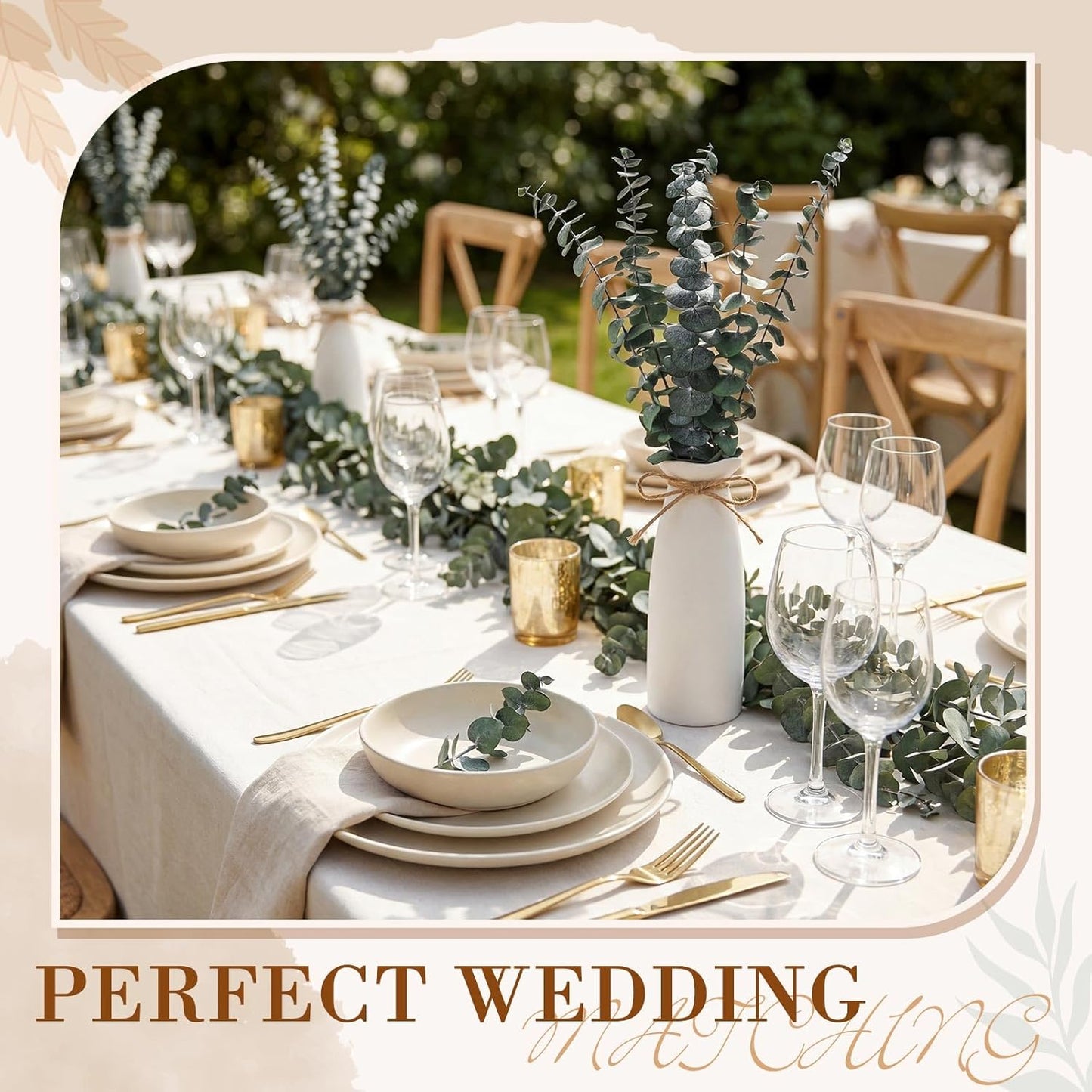 Hushee 3 Set 60 Pcs Dried Pampas Grass with Vase for Table Decor, Boho Ceramic Vase with Eucalyptus Dried Flowers Bouquet, 16" Boho Rustic Fluffy Flowers for Wedding Mantel Entryway Kitchen Home Decor