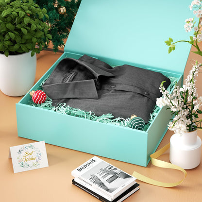 PSHVYM Gift Boxes with Lids, 11.5x7.8x3 In Forest Green Gift Box for Presents Magnetic Closure for T-Shirts, Gloves, Scarves, Books, Baby Clothes, Robes Clothing Gift Wrap, Contains Card, Ribbon