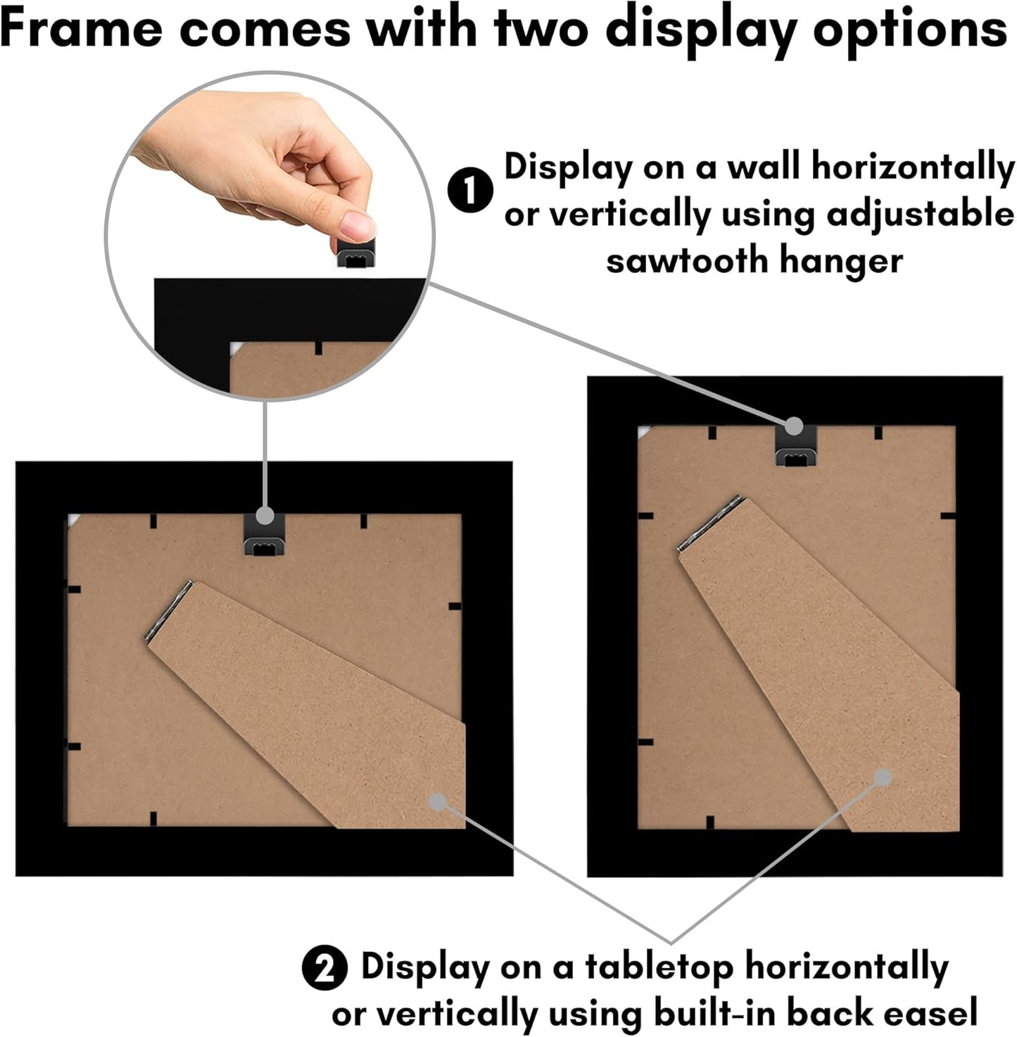 Americanflat 12x18 Poster Frame with Shatter-Resistant Glass - Signature Collection - Gallery-Style Frames Made of Engineered Wood - Photo Frame for Wall Display - Black - Colors B
