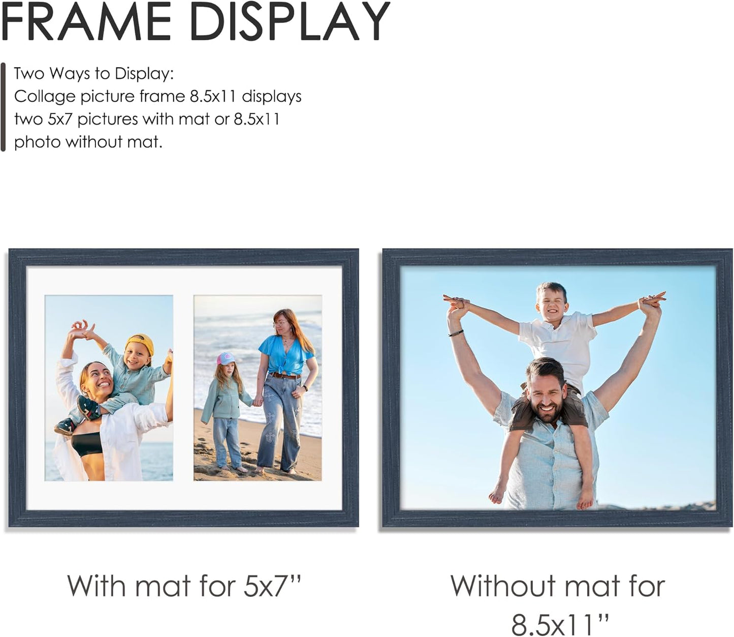 DUENPY 14x26 Collage Picture Frame 4x6 Collage Picture Frame Displays Twelve 4x6 inch Photos Available Horizontal Wall Mounting Display and Vertical Black - Colors B