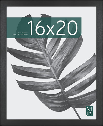 MCS Studio Gallery 16x24 Poster Frame Black Woodgrain Engineered Wood, Vertical & Horizontal Wall Hanging Large Picture Frame for Photos, Posters & Art Prints (1-Pack)