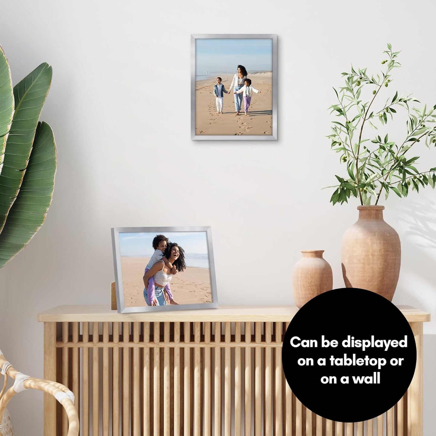 Americanflat 24x36 Poster Frame with Polished Plexiglass - Streamline Collection - Thin Border Picture Frame for Wall Display - Hanging Hardware Included - Black - Colors B