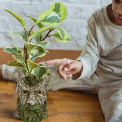 vomiceak Face Planter Pots Head, Planters for Indoor Plants - Double Cute Plant Pots for Flower & Succulent with Drainage Holes - Gift Ideas for Women (White Lady)