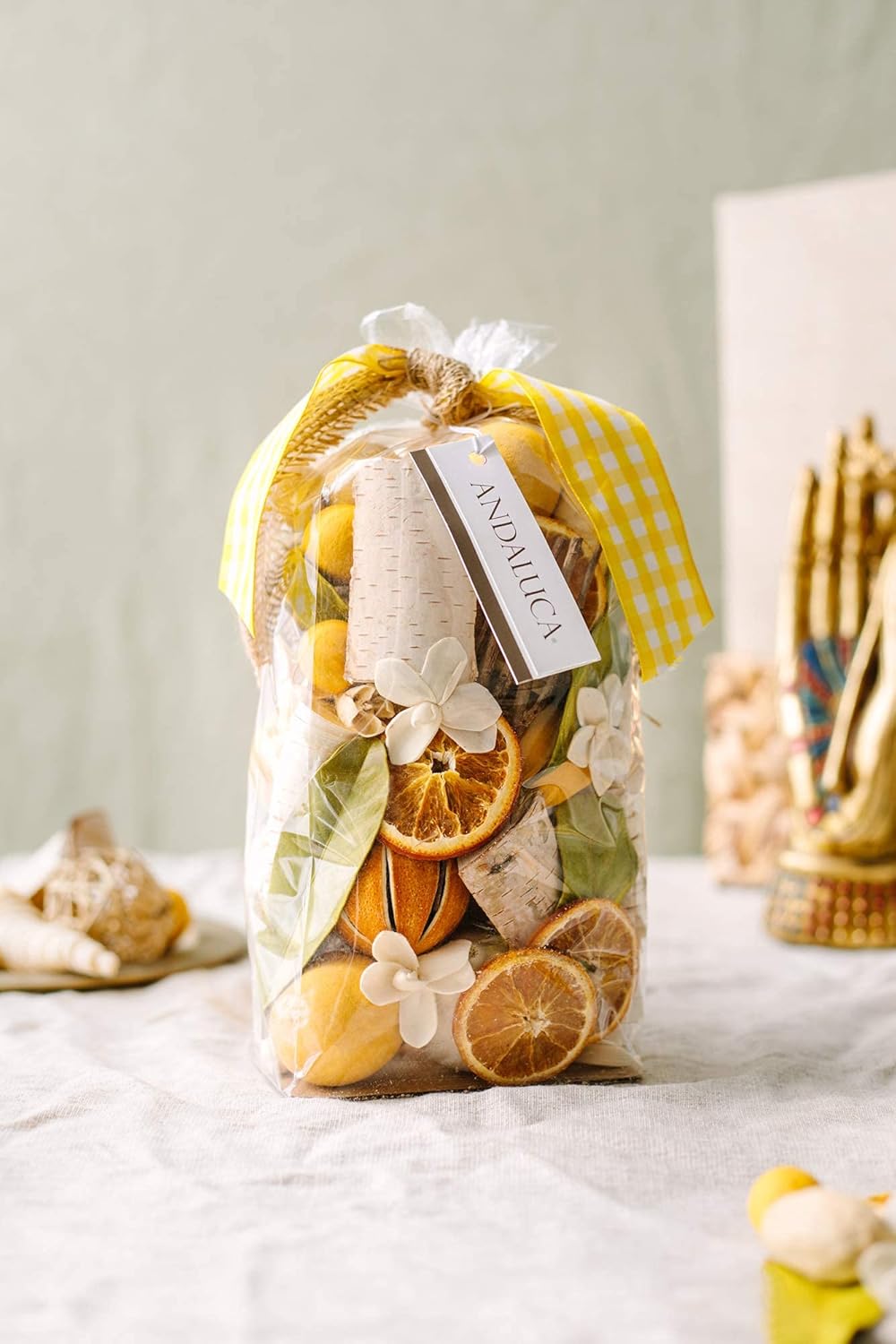 ANDALUCA Secrets of Spring Scented Potpourri | Made in California | Large 20 oz Bag + Fragrance Vial | Notes of Citron, Jasmine and Soft Woods | Floral Spring Home Fragrance
