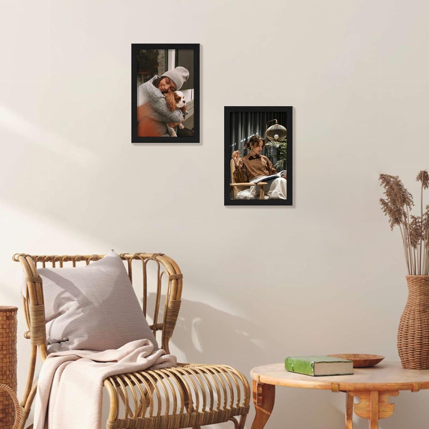 Vittanly 11x14 Picture Frame, Display Pictures 8x10 with Mat or 11x14 without Mat, Photo Frame for Wall Mounting, Black, 1 Pack - Colors A