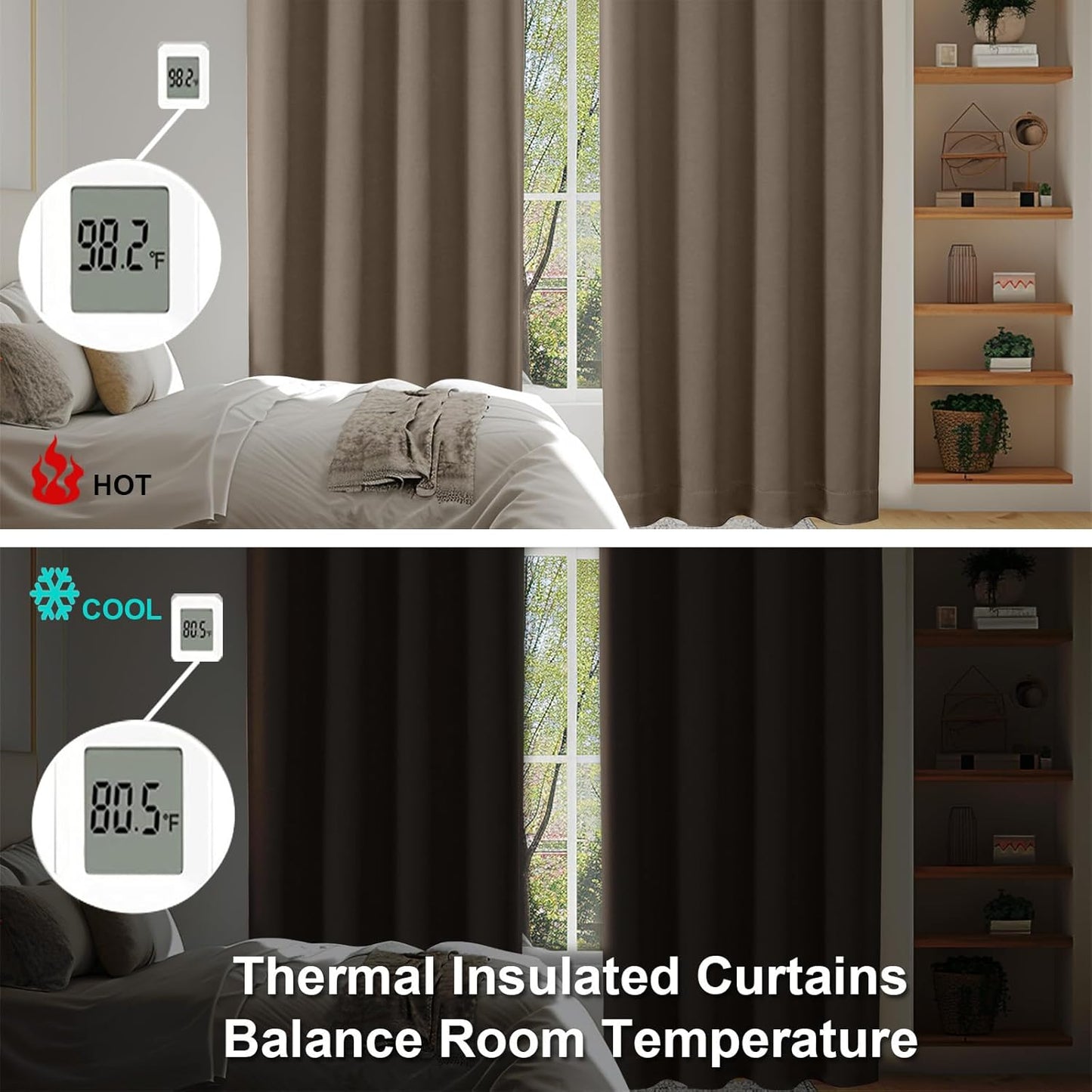 Simplebrand Ava Sage Green Blackout Curtains for Bedroom 63 Inch Length 2 Panels Set, Solid Thermal Insulated Energy Saving Rod Pocket Window Treatment Curtains Blackout Drapes, W40 x L63 Inch, Sage - Colors B