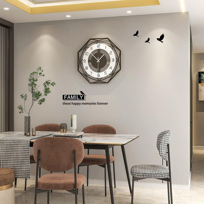 Modern Wall Clocks for Living Room Decor 12in Black Wall Clock Silent Non-Ticking Quartz Battery Operated for Office Kitchen Bedroom Bathroom Minimalist Small Clock Decoration Easy to Read