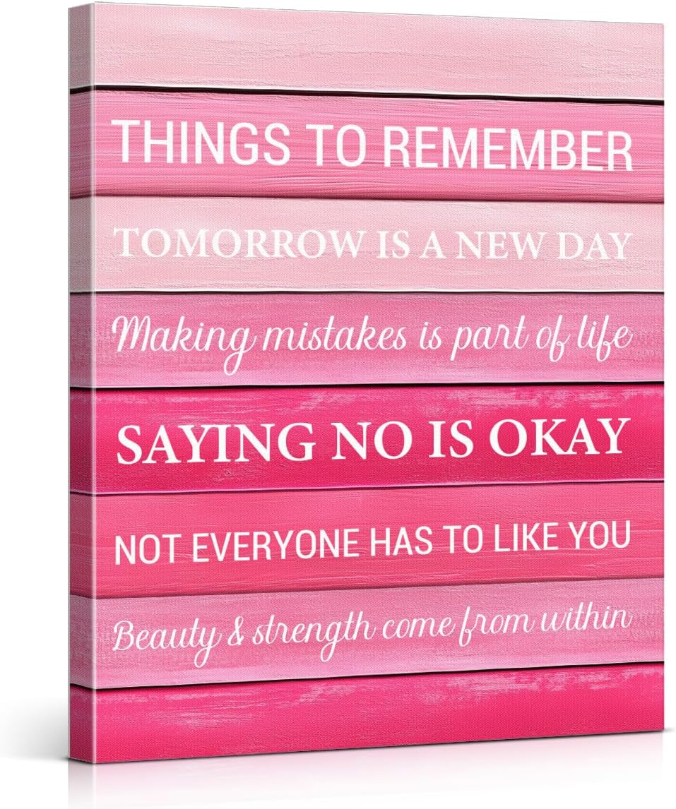 Inspirational Farmhouse Canvas Print Wall Art Decor One Small Positive Thought in the Morning Can Change Your Whole Day Sign Painting Plaque Rustic Home Decoration (8 X 8 Inches, Framed)