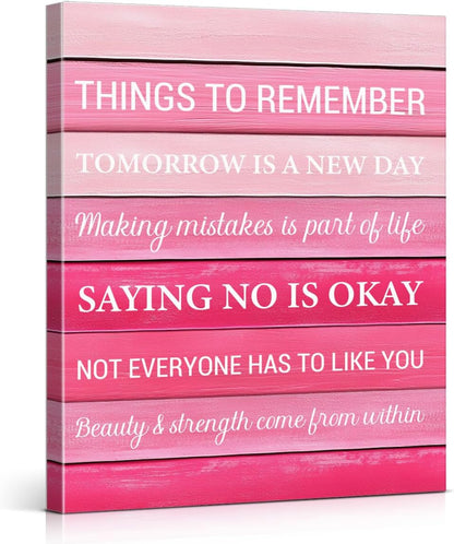 Inspirational Farmhouse Canvas Print Wall Art Decor One Small Positive Thought in the Morning Can Change Your Whole Day Sign Painting Plaque Rustic Home Decoration (8 X 8 Inches, Framed)