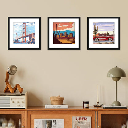 FIXSMITH 8x10 Picture Frame Set of 2, Photo Frame with HD Plexiglass, Display Pictures 5x7 with Mat or 8x10 Without Mat Multi Picture Frames Collage for Tabletop or Wall Display, Black