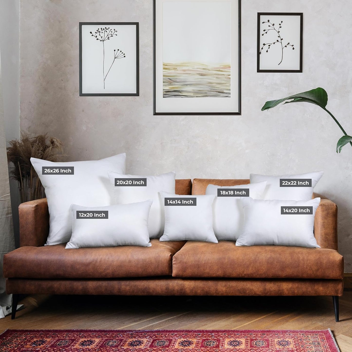 Utopia Bedding Throw Pillows (Set of 4, White) – 16 x 16 Inches Down Alternative Pillows for Bed, Sofa, and Couch - Fluffy Decorative Stuffer Pillow for Indoors & Outdoors
