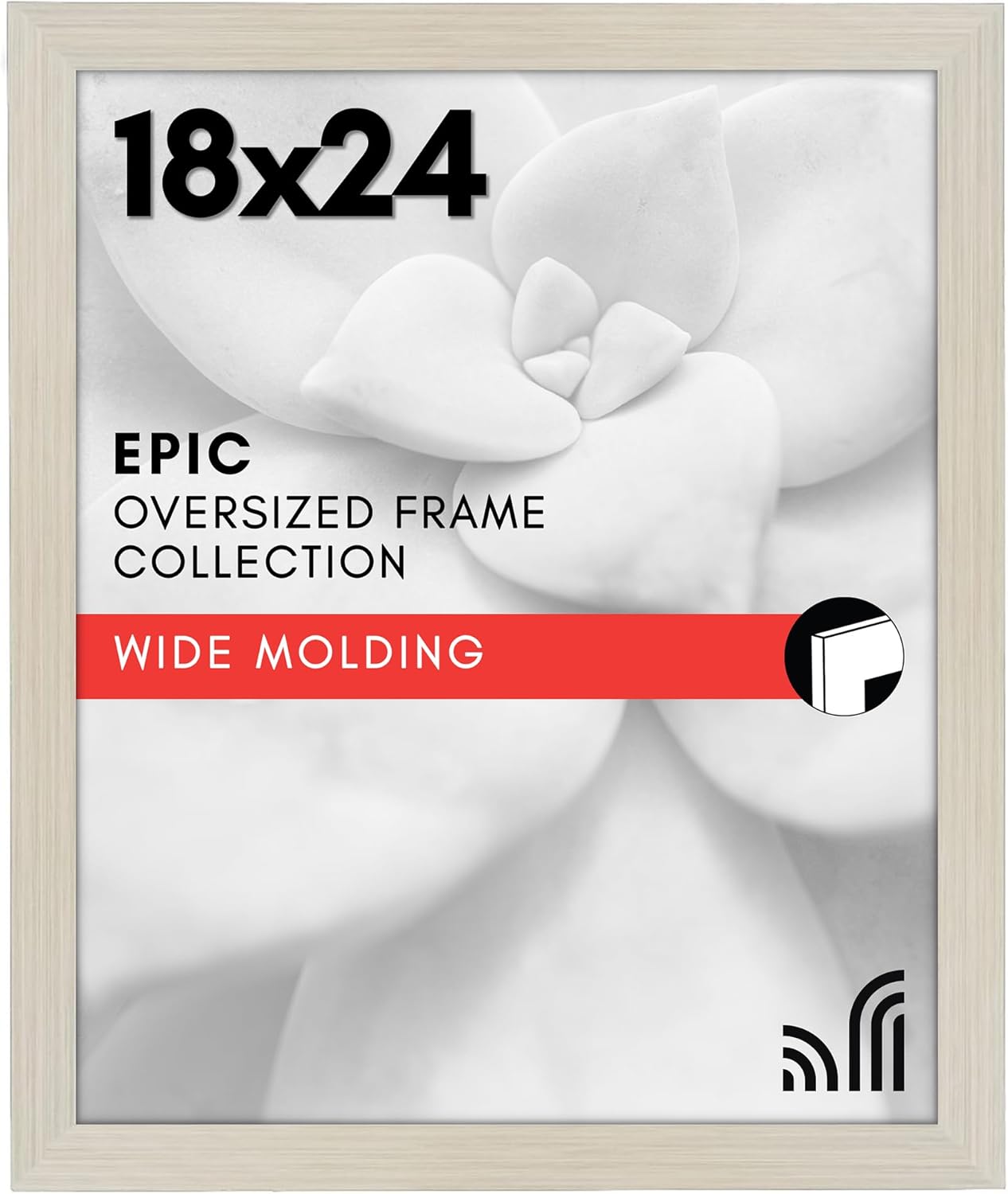Americanflat 16x20 Picture Frame with Polished Plexiglass - Black Picture Frame - Wide Photo Frames Made of Engineered Wood for Vertical or Horizontal Wall Display - Epic Collection - Black - Colors B